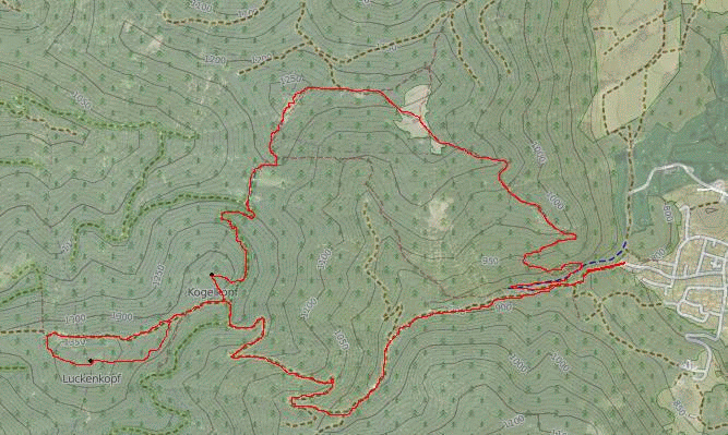 Wanderstrecke Kogelkopf